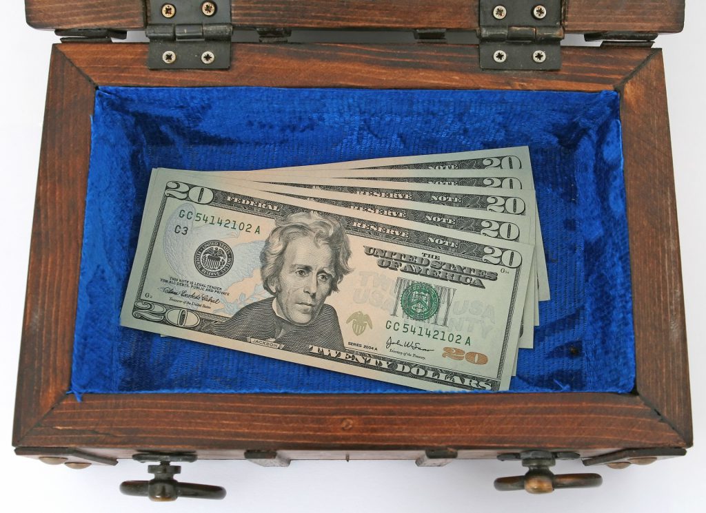 Money in a box