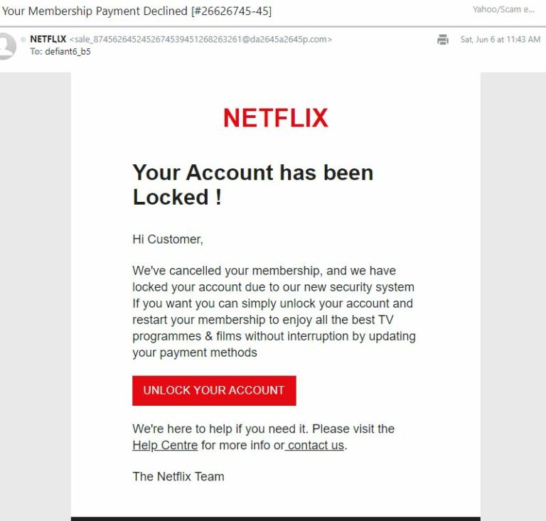 Netflix Phishing Emails are Increasing In Frequency - Wealthy Relief