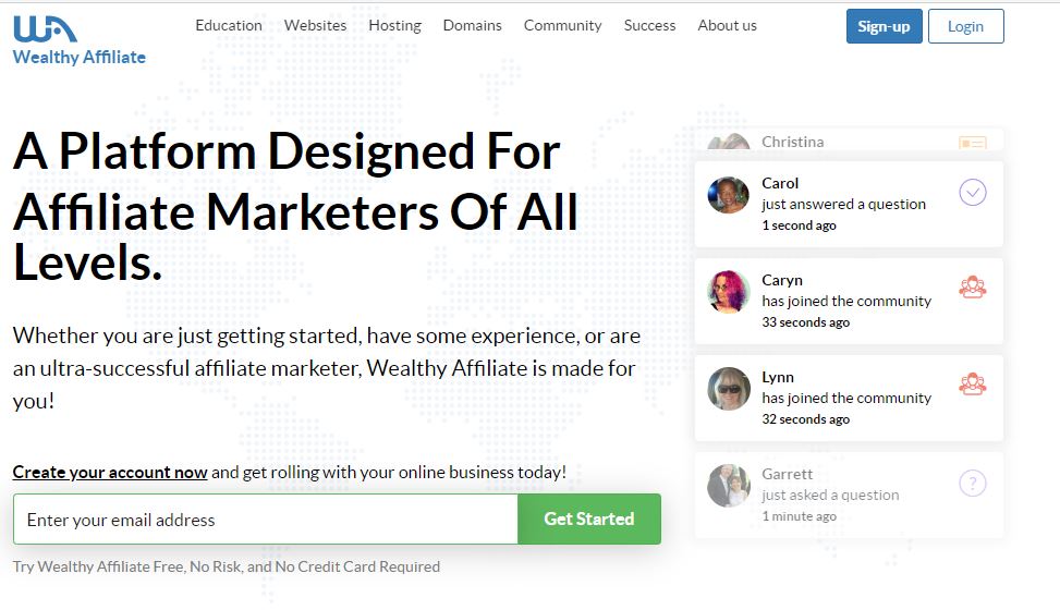 Sign Up to Wealthy Affiliate