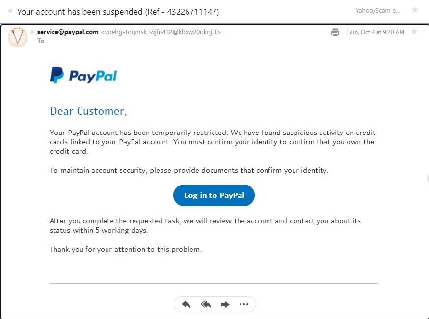 PayPal Phishing