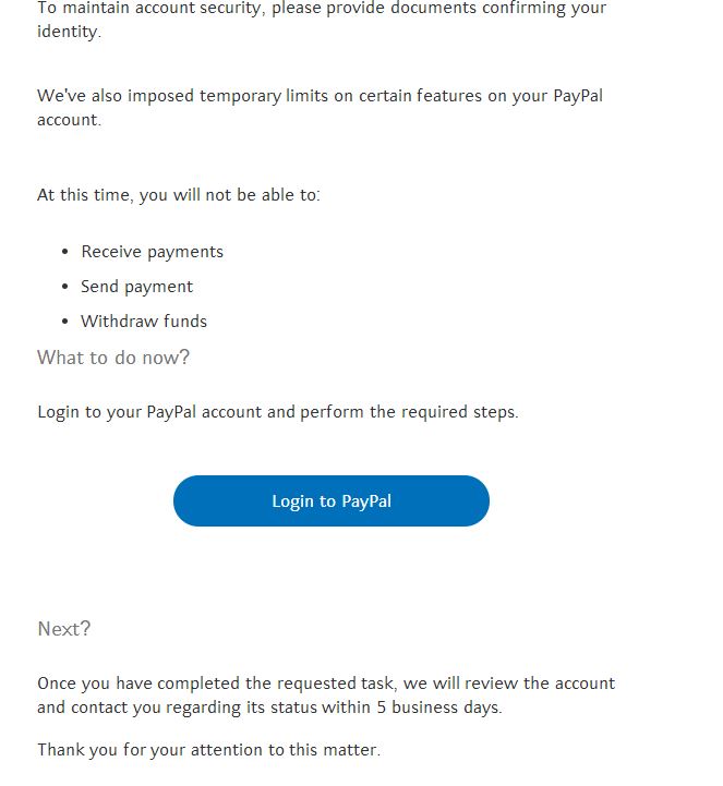 Why Is My PayPal Account Limited?