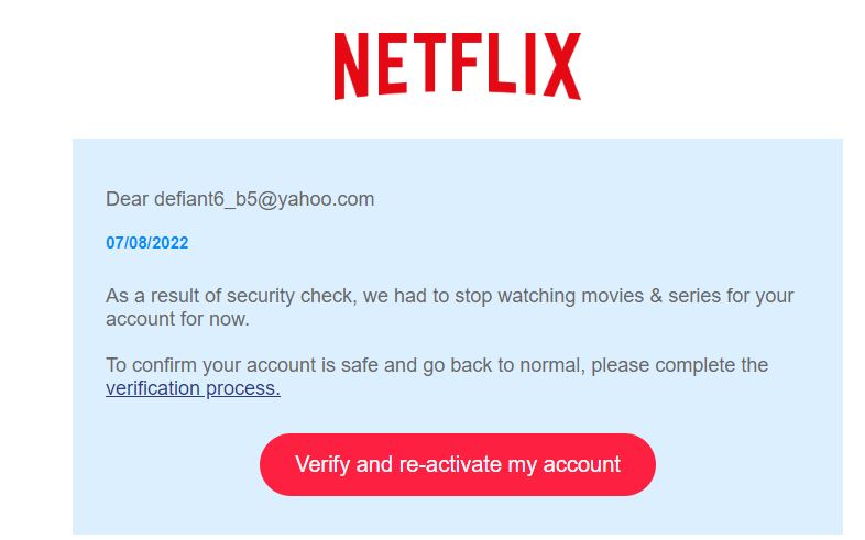 Netflix Phishing