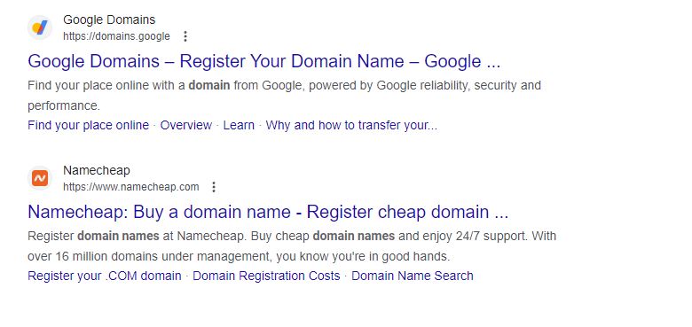 Registering Domains